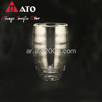 Ato Clear Borosilicate Glass Cup مع جدار مزدوج